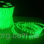 Светодиодный дюралайт LED-2W-100-240V (36 св. /м,  АС 220 В,  Зеленый)