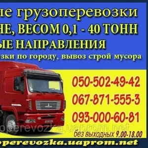 Вантажоперевезення із Житомира та інших міст по всій Україні.
