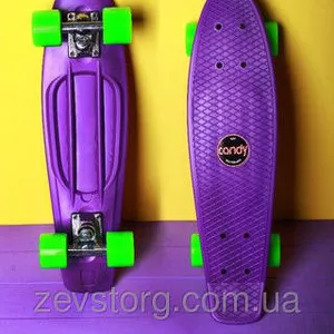 Скейтборд скейт Penny Board фиолетовый (Пенни борд): 6 цветов лонгбор
