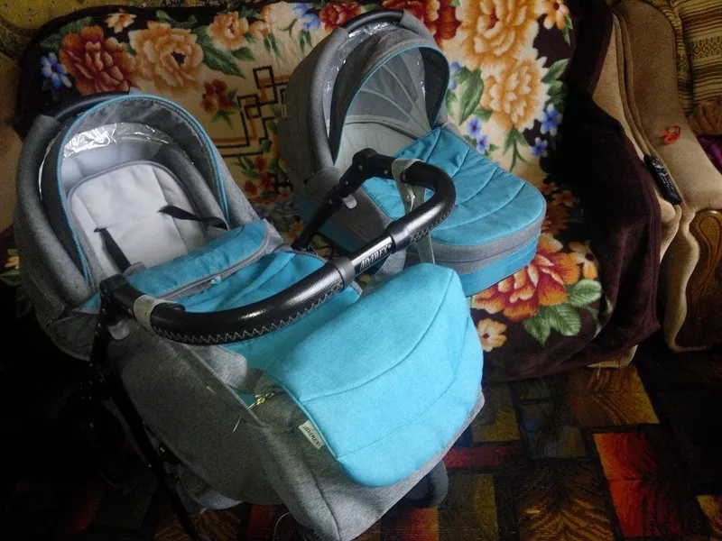 Дышащая Льняная детская коляска Adamex Enduro 2 в 1,  б/у - 10 месяцев 2